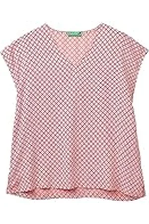 Benetton Blusa 53uedq05m, Camisa Mujer, Rosa (Multicolor 67T), S