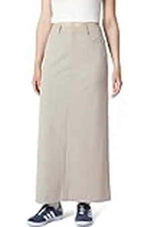 THE DROP Denis Woven Long Column Skirt Falda, , 4XL Grande