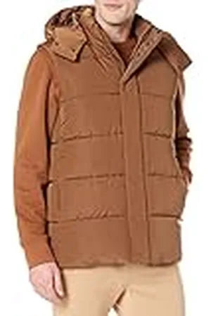 Amazon Chaleco Acolchado y Holgado de poliéster Reciclado con Capucha y Repelente al Agua (Anteriormente Amazon Aware) Hombre, , 3XL