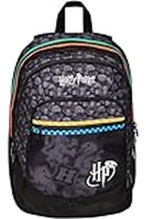 7 for all Mankind Harry Potter Wizarding World - Mochila escolar con doble compartimento, bolsillo para botella, mochila escolar para niño, gran capacidad, , Talla única, Mochilas rucksack