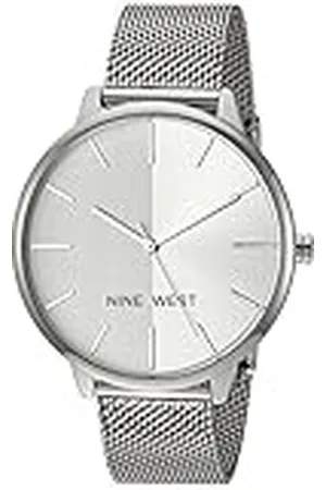 Nine West Reloj de pulsera de malla para mujer