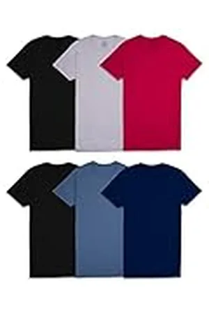 Fruit Of The Loom Mens Stay Tucked Crew T-Shirt Underwear, Classic Fit - Assorted Colors 6 Pack, XX-Large US
