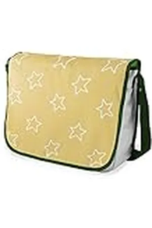 Bonamaison Bolso escolar de mensajero impreso digitalmente con correa caqui para estudiantes, bolsa cruzada, bolsa de mensajero, bolsa de hombro para la escuela, vuelta a la escuela, tamaño: 29 x 36