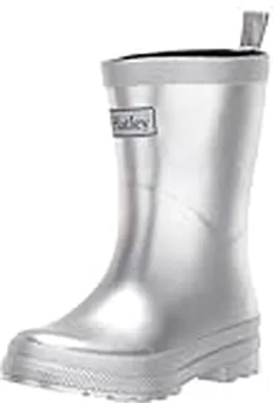 Hatley Printed Wellington Rain Boots, Botas de Agua Niñas, Gris (Silver Shimmer 020), 22 EU