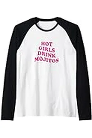 College Chicas calientes beben mojitos Camiseta Manga Raglan