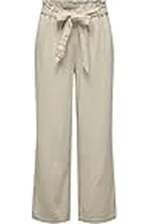 JDY SAY MW Linen Belt Pant WVN Noos Pantalones de Lino, , 38 para Mujer