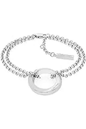 Calvin Klein Pulsera de Cadena para Mujer Colección TWISTED RING en Acero Inoxidable con un Charm - 35000336