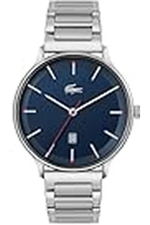 Lacoste Reloj Analógico de Cuarzo para Hombre Colección Club con Correa de Acero Inoxidable Plateada - 2011166
