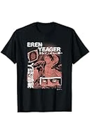 Attack on Titan Eren Yeager Japanese Manga Collage Portrait Camiseta