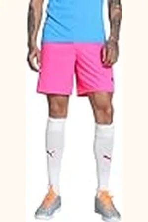 PUMA TeamGOAL Shorts, Pantalones Cortos de Punto Adultos Unisex, Fluro Pink PES- Black, 705752