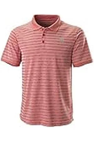 Wilson M STRIPE POLO RD/Wh