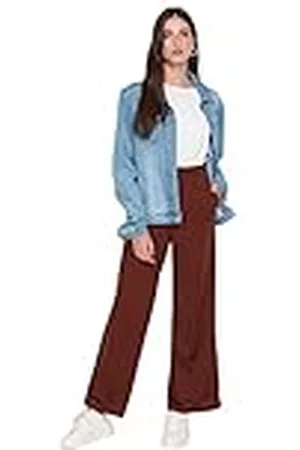 Trendyol Herren Mittlerer Bund Wide Leg Hose Calzoncillos, , S De Las Mujeres