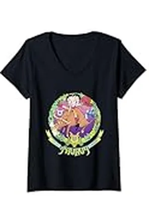 Betty Boop Mujer Tauro Signo astrológico Camiseta Cuello V