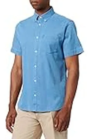 QS by s.Oliver Camisa de Manga Corta, Azul, L para Hombre