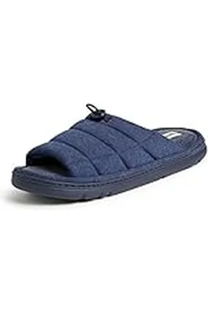 Dearfoams Adrian Quilted Memory Foam Sweatshirt Slide, Pantuflas Hombre, , Small