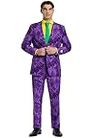 OppoSuits The Joker – Licensed Superhero Halloween Costumes for Men – Full Suit: Jacket, Pants and Tie Traje de Hombre, , 50