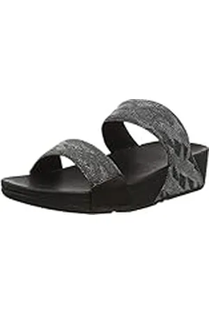FitFlop Lulu Sandals, Sandalias Mujer, Black, 43 EU