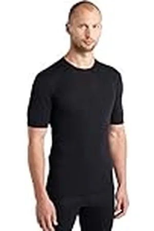 Icebreaker Mens 175 Everyday SS Crewe Camiseta Térmica para Hombre, Hombre, Black, XXL