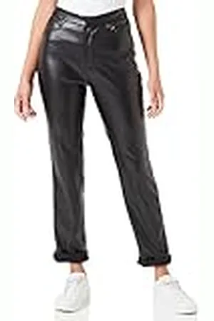 Noisy May Nmandy Moni PU HW Ankle Pants Noos Pantalones de Piel sintética, , XL x 32L para Mujer