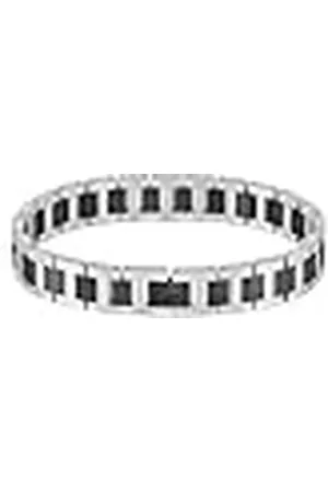 Lacoste Pulsera de Eslabones para Hombre Colección METROPOLE en Acero Inoxidable y Acero Negro - 2040418