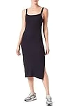 Champion Legacy Icons Tonal Logo W-Soft Cotton 1x1 Rib Slim Dress Vestido Informal, , S para Mujer
