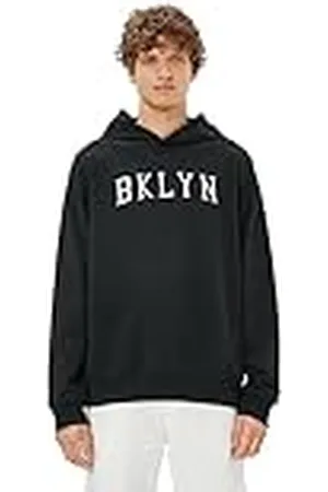 Koton Hooded Slogan Embroidered Long Sleeve Sweat, Sudadera de los Hombres,