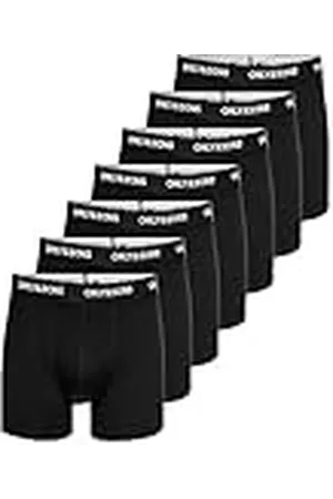 Only & Sons Onsfitz Solid Black Trunk Noos-Pack de 7 Unidades Bóxer, , S para Hombre