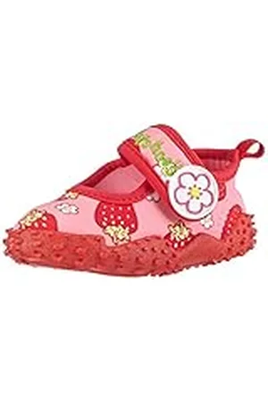Playshoes Zapatillas de Playa con protección UV Fresas Zapatos de Agua, Niñas, Rosa/Rojo (Pink/Red), 18/19 EU