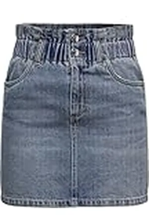 ONLY ONLMILLIE HW Mini Paper DNM Skirt GUA Falda, , XS para Mujer