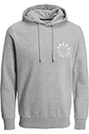 JACK & JONES Jjwarrior Sweat Hood Sudadera con Capucha, Jaspeado/Impresión: Pequeño, L para Hombre