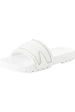 Calvin Klein Jeans Truck Slide IN YM0YM00862, Chancla Deslizable Hombre, Blanco (Bright White/Creamy White), 45.5 EU