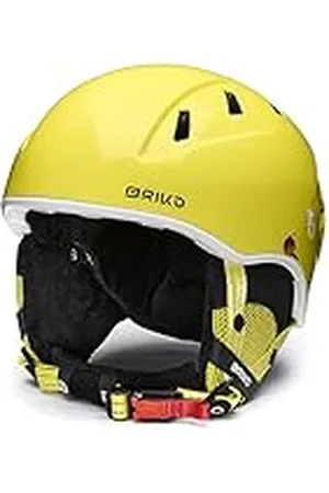 Briko Helmet, Unisex niños, Shiny Starship Yellow-White-Animal, S