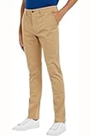 Tommy Hilfiger Pantalones Chino para Hombre Bleecker Straight Fit, Verde (Classic Khaki), 35W/34L