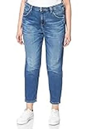 Marc O’ Polo Marc OߴPolo Denim Mujer Vaqueros de tejido elástico Boyfriend fit, Azul (Multi/Mid Blue Marble), W27/L34