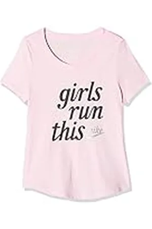 Nike G NSW tee Scoop Girls Run This Camiseta de Manga Corta, Niñas, , XS