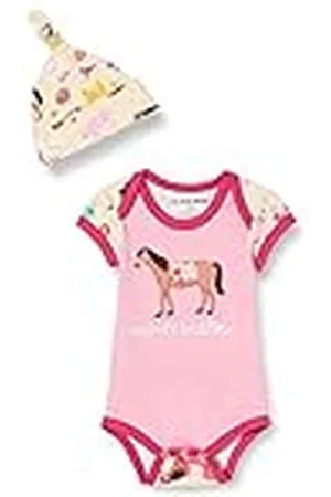 Hatley Bodysuit & Cap Mamelucos para bebs y Nios pequeos, Pasto Bedtime-Country Living, 18-24 Meses para Bebés
