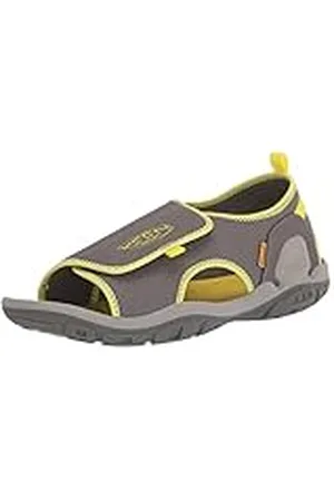 Keen Sandalia unisex con punta abierta Knotch River para niños, Gris Acero Noche Primrose, 32 EU