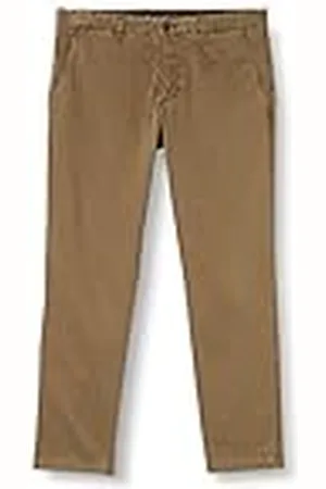 Tommy Hilfiger Hombre Pantalón Bleecker TH Flex Satin Gmd Chino, Verde (Faded Military), 33W / 28L