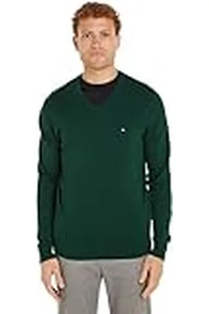 Tommy Hilfiger Essential Cotton V Neck Mw0Mw14745 Suéter de Cuello Redondo para Hombre, , 3XL