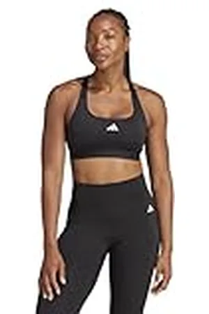adidas Sujetador Deportivo Powerreact de Entrenamiento de Soporte Medio para Mujer, SCD Negro