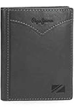 Pepe Jeans Jacket Cartera Vertical con Monedero Gris 8,5x10,5x1 cms Piel by Joumma Bags