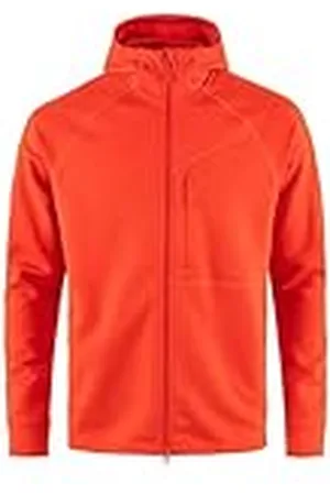 Fjällräven FJALLRAVEN 12600228-214 Abisko Grid Fleece Hoodie M Sweatshirt Hombre Flame Orange Tamaño M