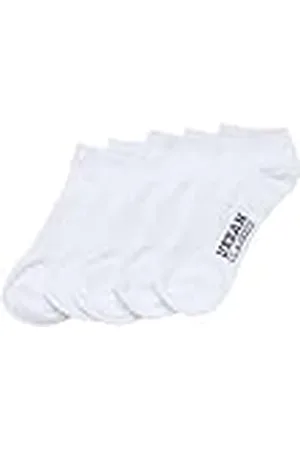 Urban classics Logo No Show Socks 5-Pack Calcetines Cortos, Blanco (White 00220), 13/16 UK(Size of : 47-50) para Hombre