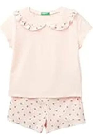 Benetton Pig(T-Shirt+Short) 30960P061 Juego de Pijama, , S para Niñas