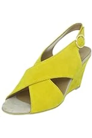 Pieces® OTTINE Shop Suede Wedge Sandal - Sum Yel 17039532 - Zapatos de Vestir de Cuero para Mujer, Color , Talla 36