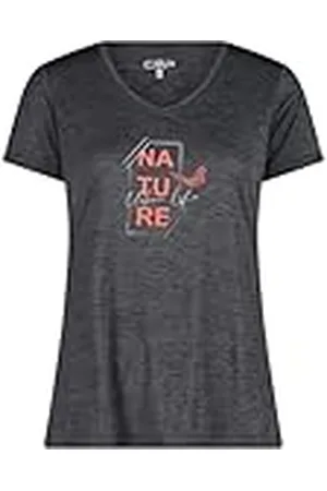 CMP Camiseta de Jersey Melange para Mujer, Color , 40, , 36