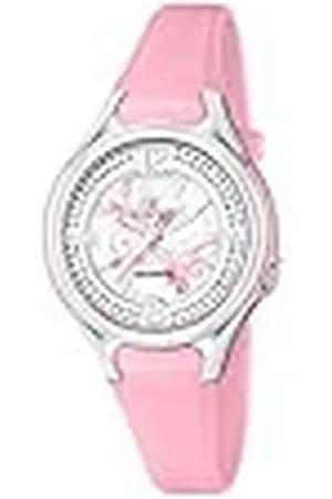 Calypso – Reloj de Cuarzo para Mujer con Correa de plástico de Plata Esfera analógica Pantalla y Rosa k5575/2