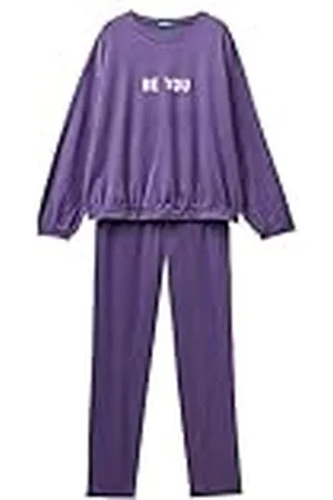 Benetton Pig(Camiseta + pantalón) 37yw3p02a Juego de Pijama, , XS para Mujer
