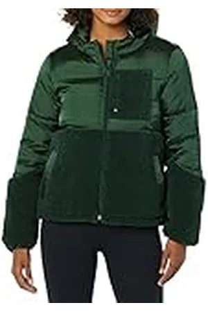 Amazon Chaqueta Acolchada con Cremallera Completa, Capucha y Forro Polar Sherpa Mujer, , S