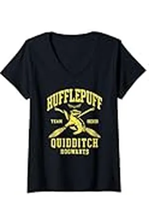 Harry Potter Mujer Hufflepuff Quidditch Arch Camiseta Cuello V